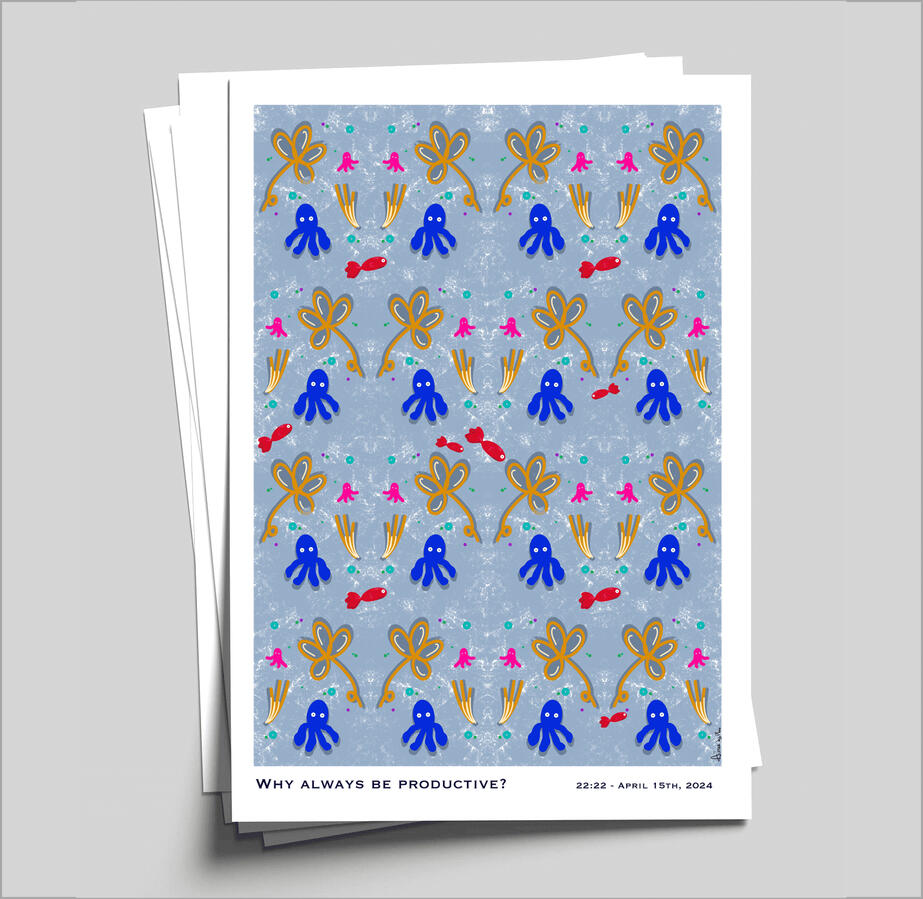 Childlike sea pattern create on Ipad