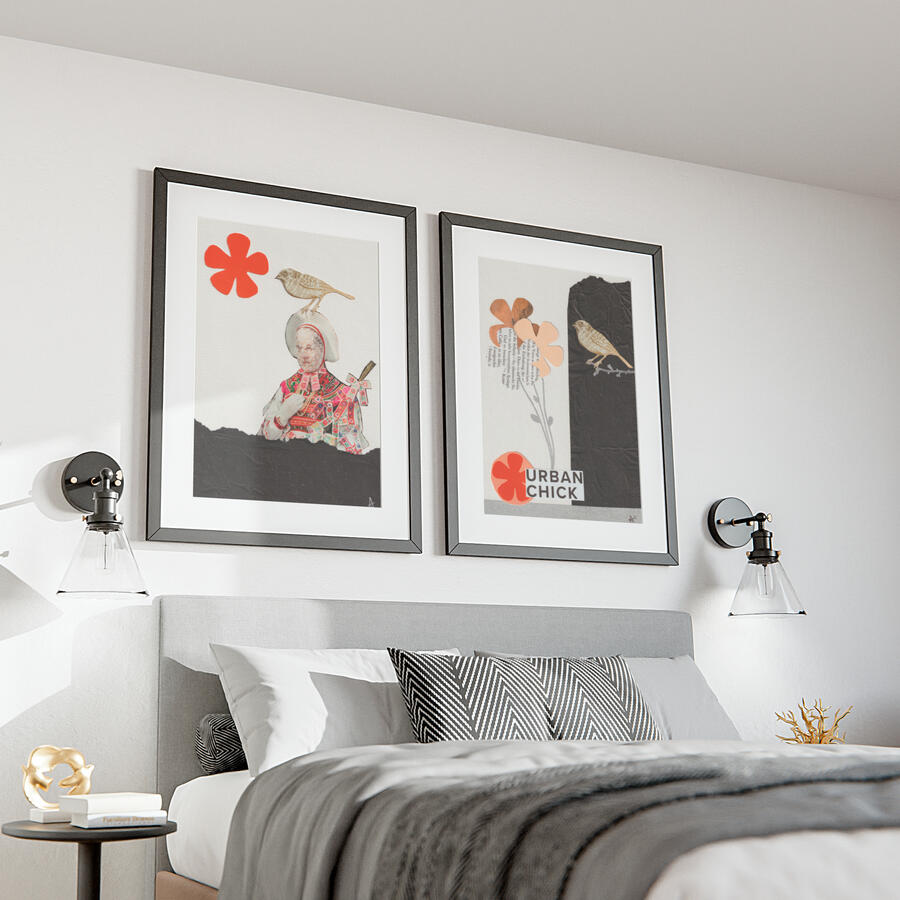 Collage aus Papier und Magazinen